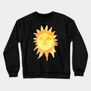 Cute Watercolor Smiling Sun Crewneck Sweatshirt